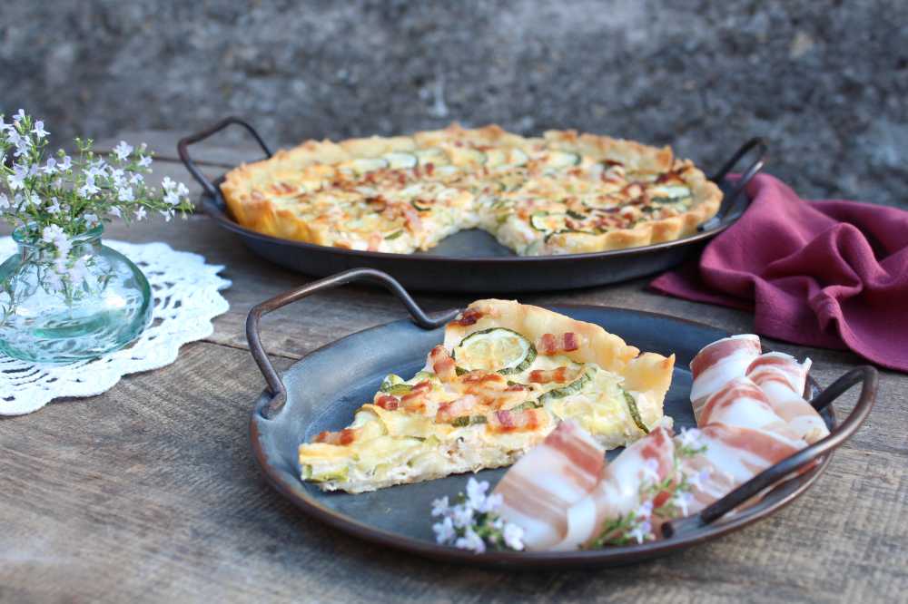 Slana pita z bučkami in panceto Morus
